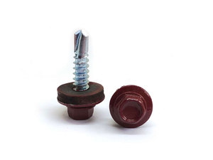 Color Painted Hex Head Self Drilling Screw With Rubber Washer