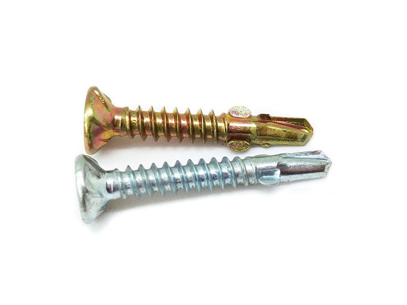 Flat Head Self Drilling Screw With Wings And Ribs