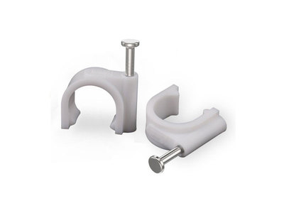 Concrete Steel Nail With Plastic Cable Clip